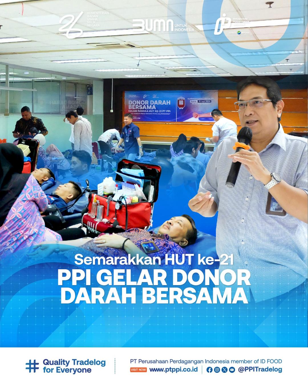 Semarakkan HUT ke-21 PPI Gelar Donor Darah Bersama 2024