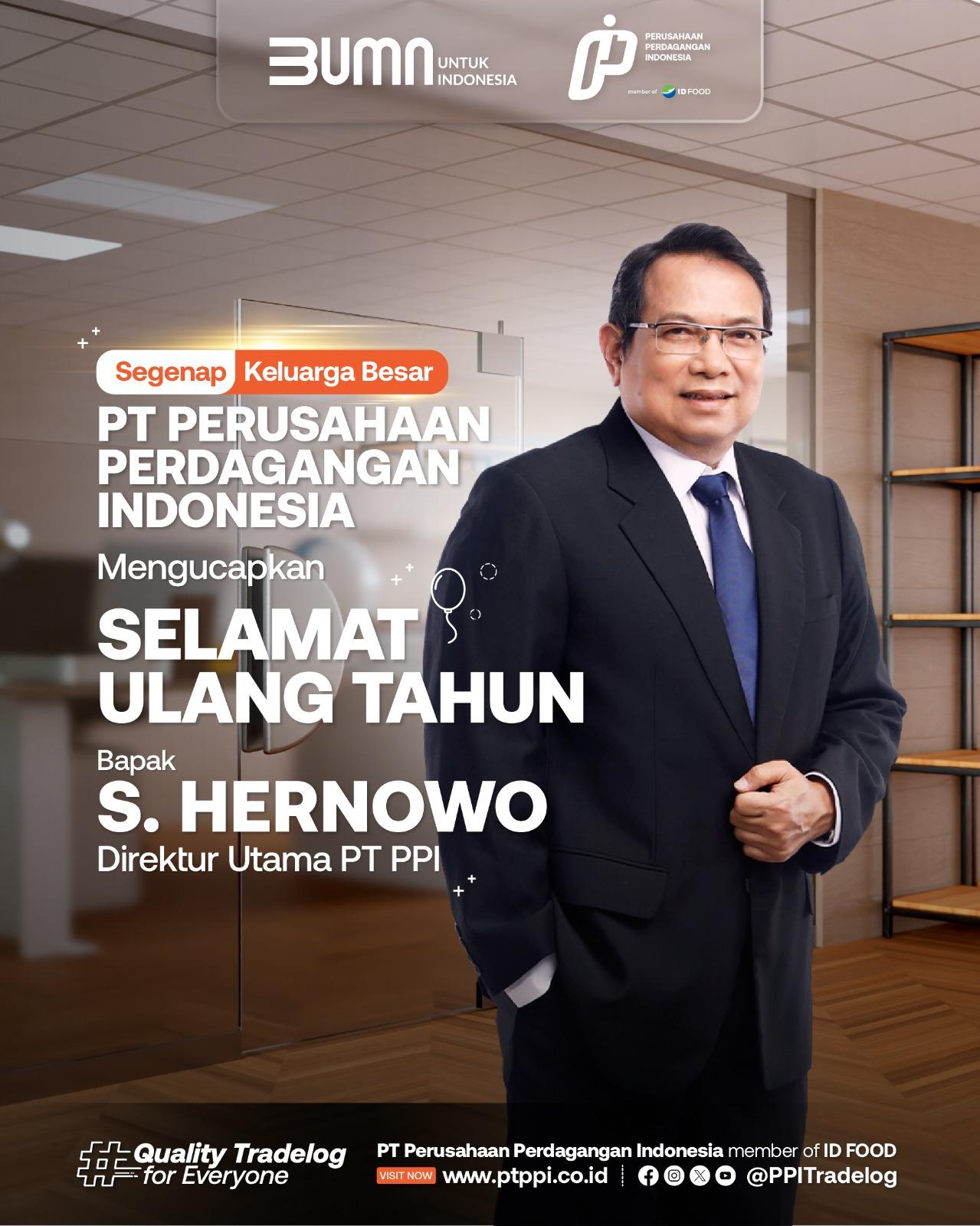 Selamat Ulang Tahun Bapak S. Hernowo