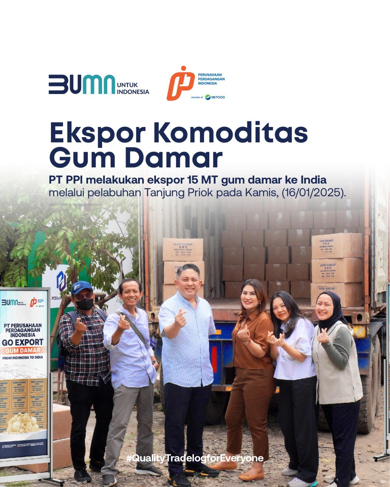 Ekspor Komoditas Gum Damar
