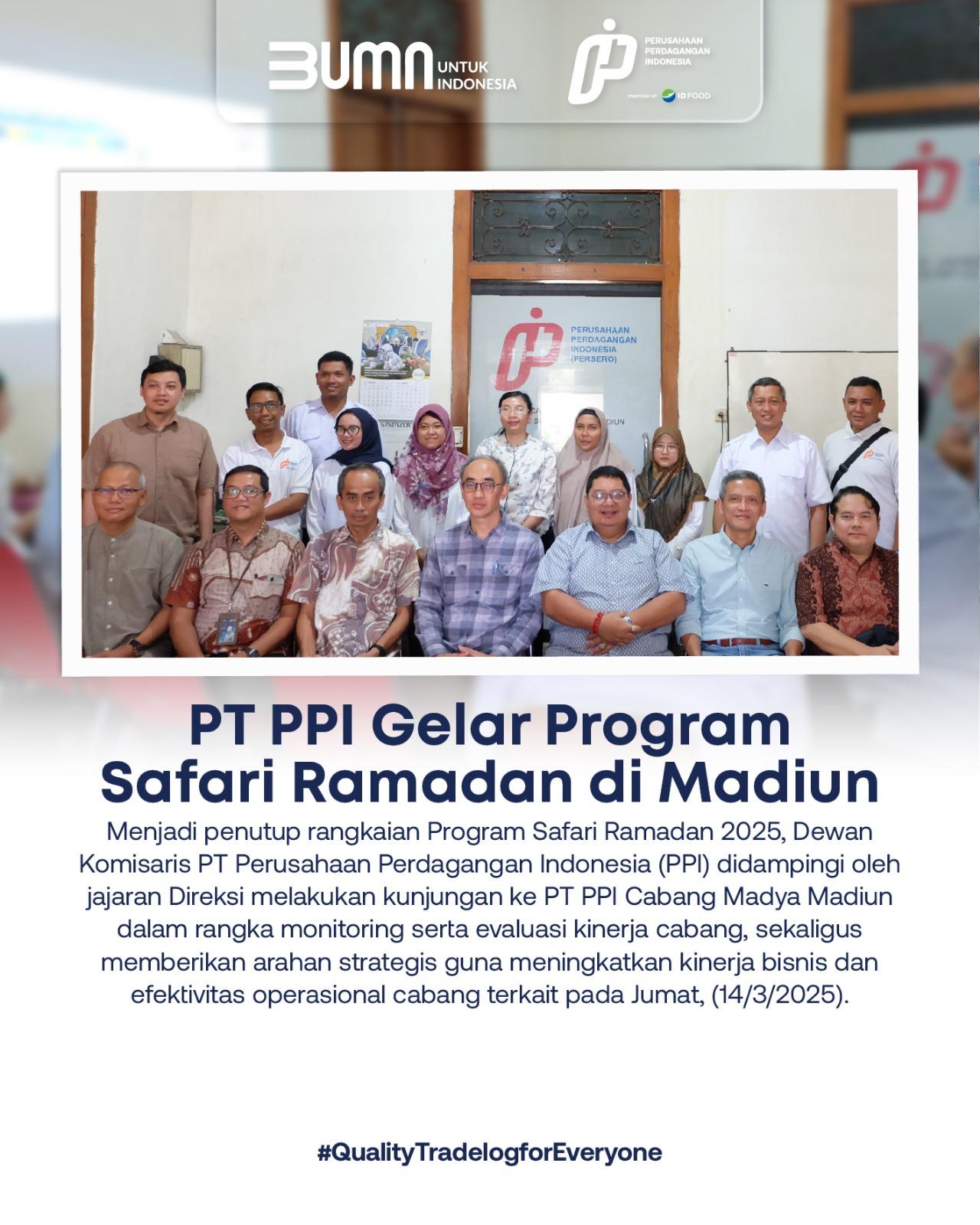 PT PPI Gelar Safari Ramadan di Madiun