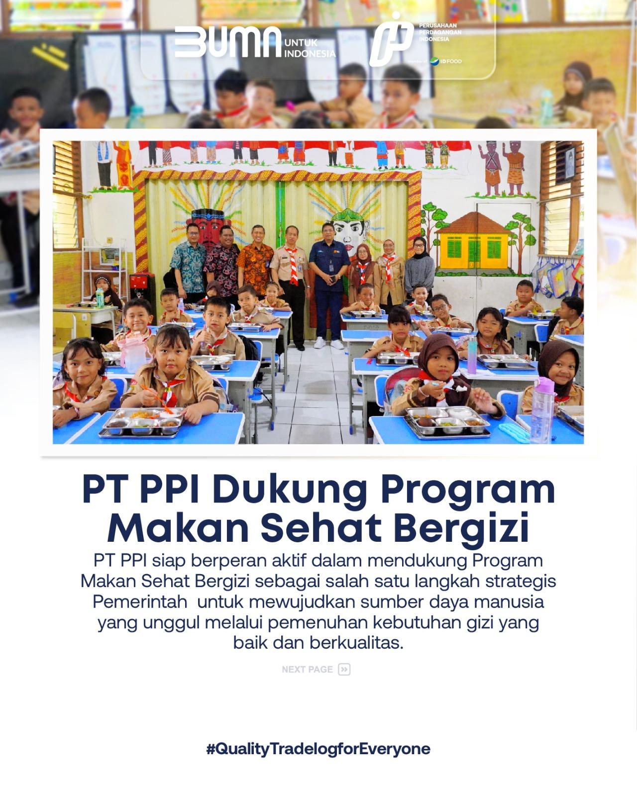 PT PPI Dukung Program Makan Sehat Bergizi