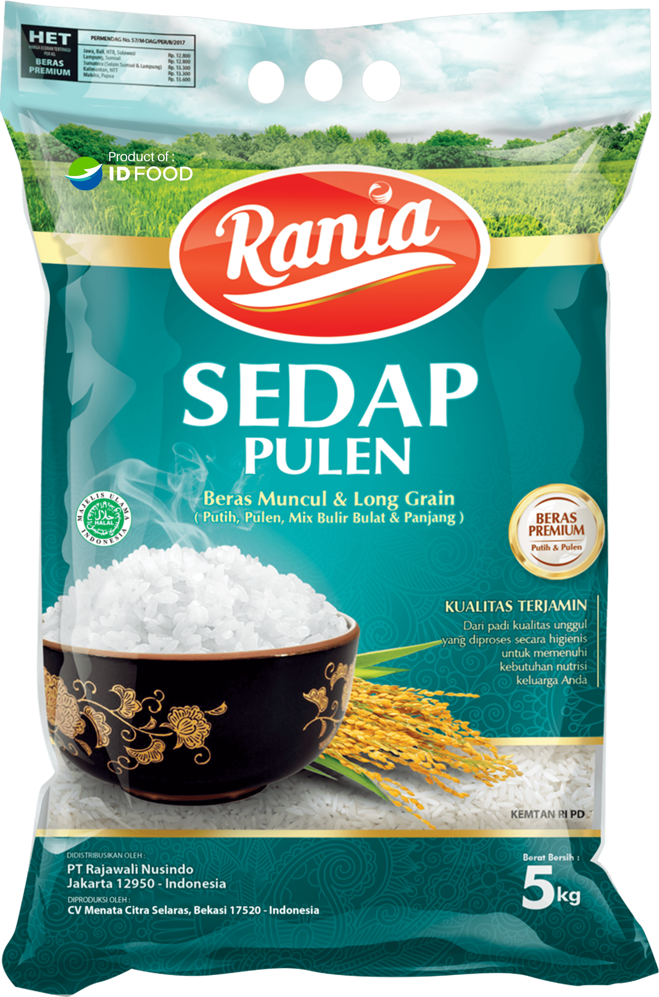 Rania Beras Sedap Pulen | PT PPI - Quality Tradelog For Everyone