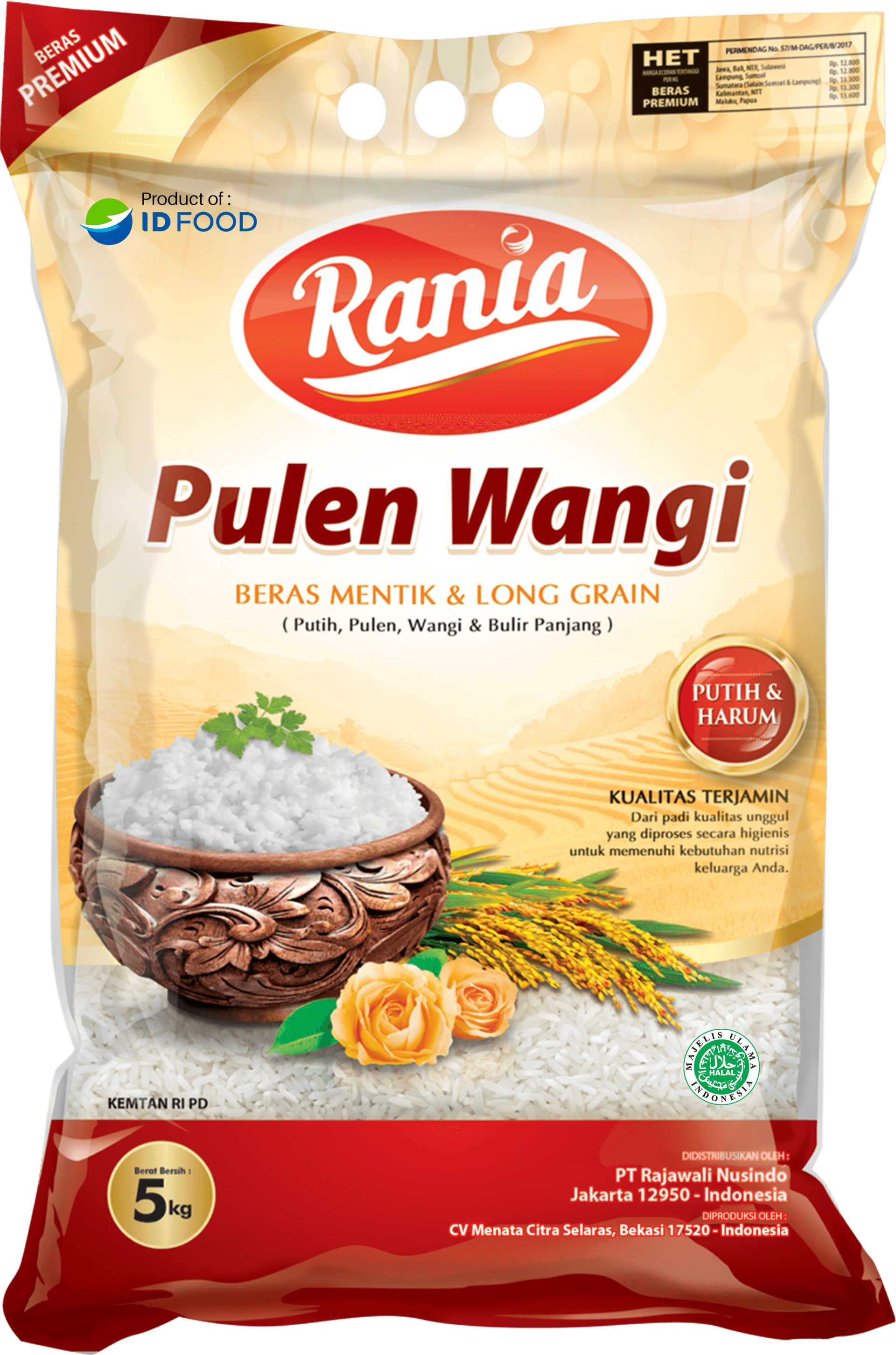 Rania Beras Pulen Wangi | PT PPI - Quality Tradelog For Everyone