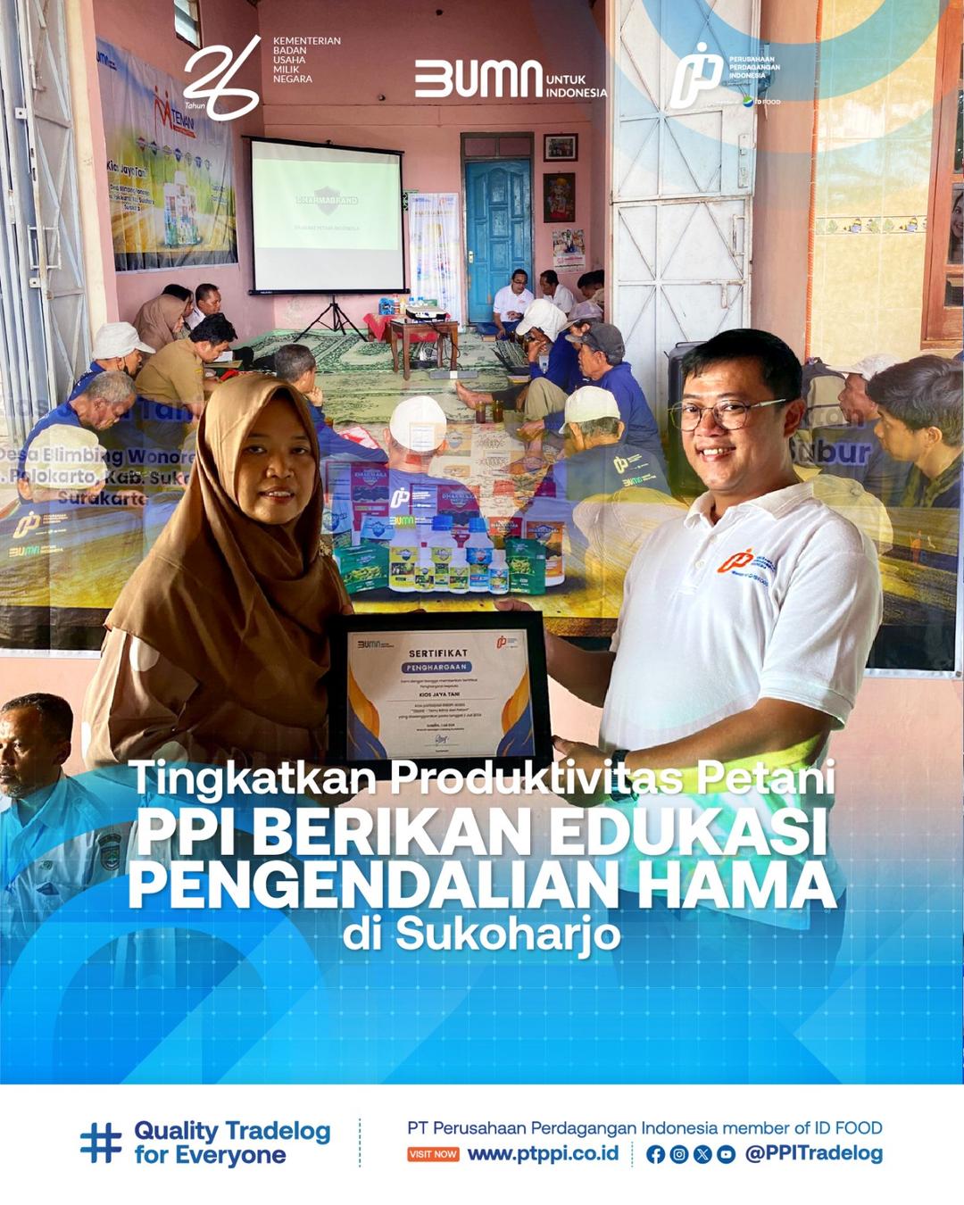 Tingkatkan Produktivitas Petani, PPI Berikan Edukasi Pengendalian Hama di Sukoharjo 2024