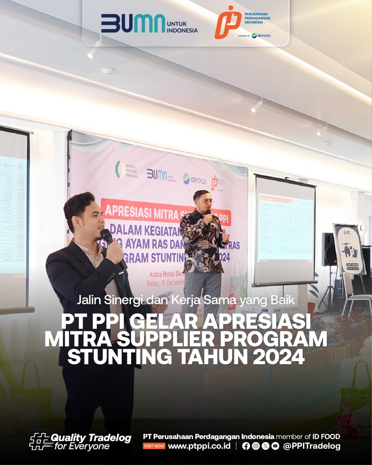 PT PPI Gelar Apresiasi Mitra Supplier Program Stunting Tahun 2024