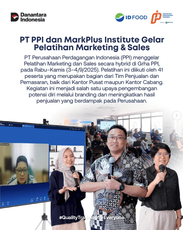 PT PPI dan MarkPlus Institute Gelar Pelatihan Marketing & Sales